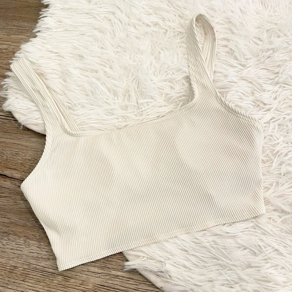 Aerie Scoop Bikini Tankini Swim Ribbed Top XXS